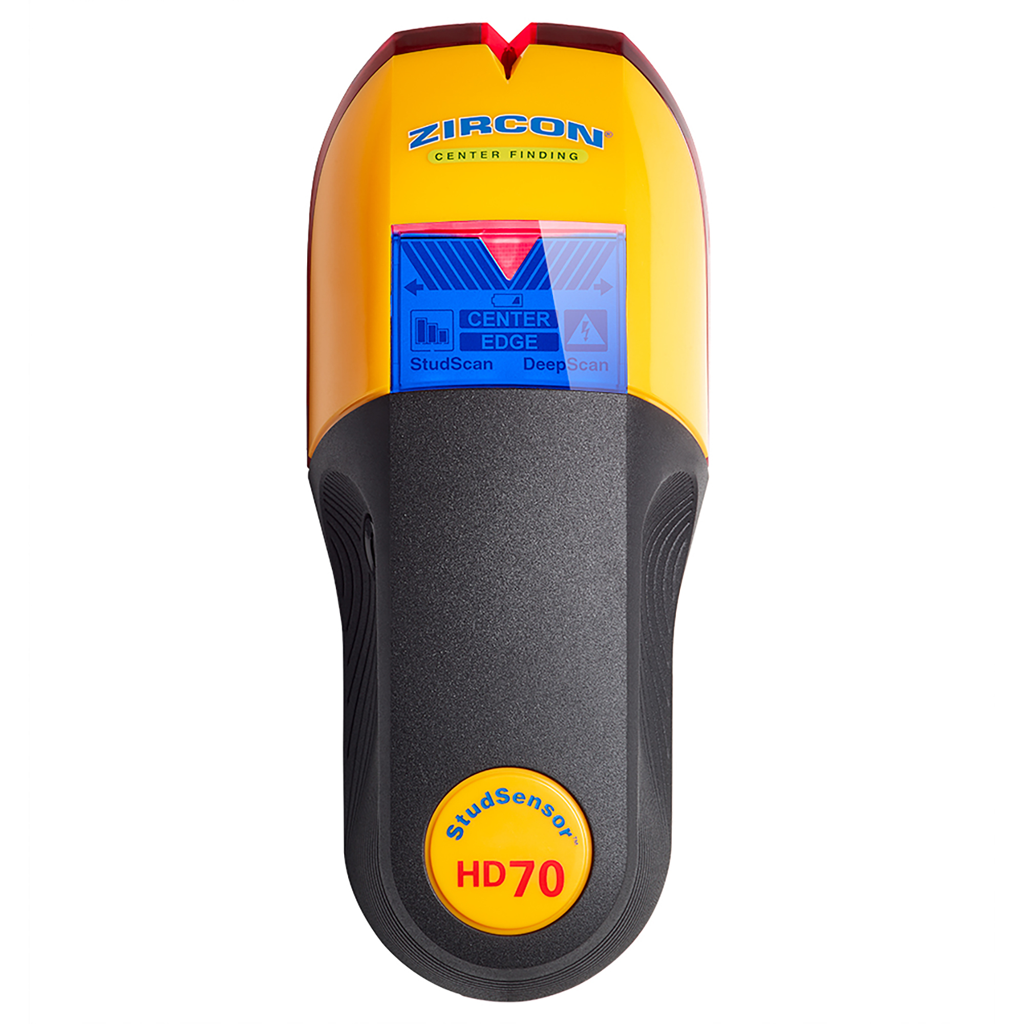 Zircon StudSensor HD70 Stud Finder — CenterVision Technology, StudScan and DeepScan Modes, WireWarning Detection, Model# 72791